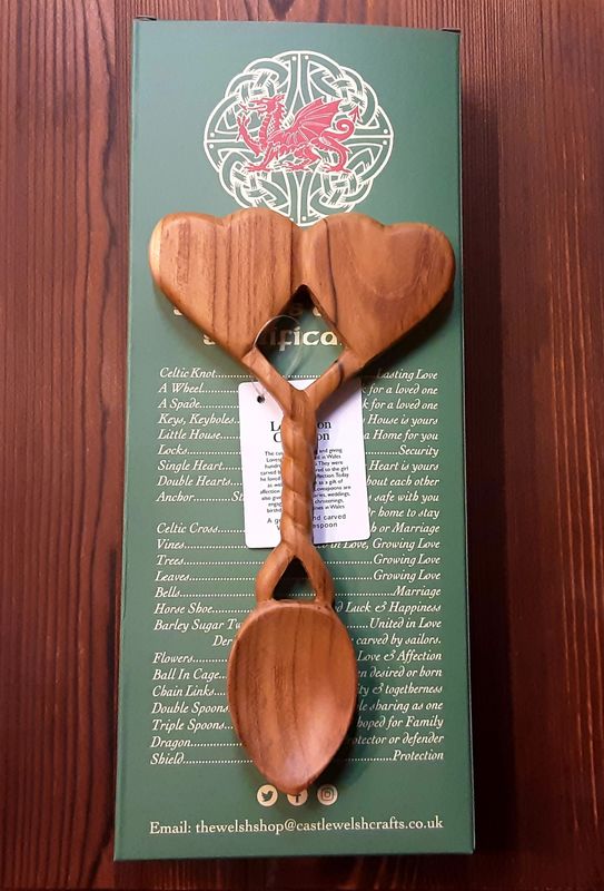 Double hearts/ Barley twist lovespoon