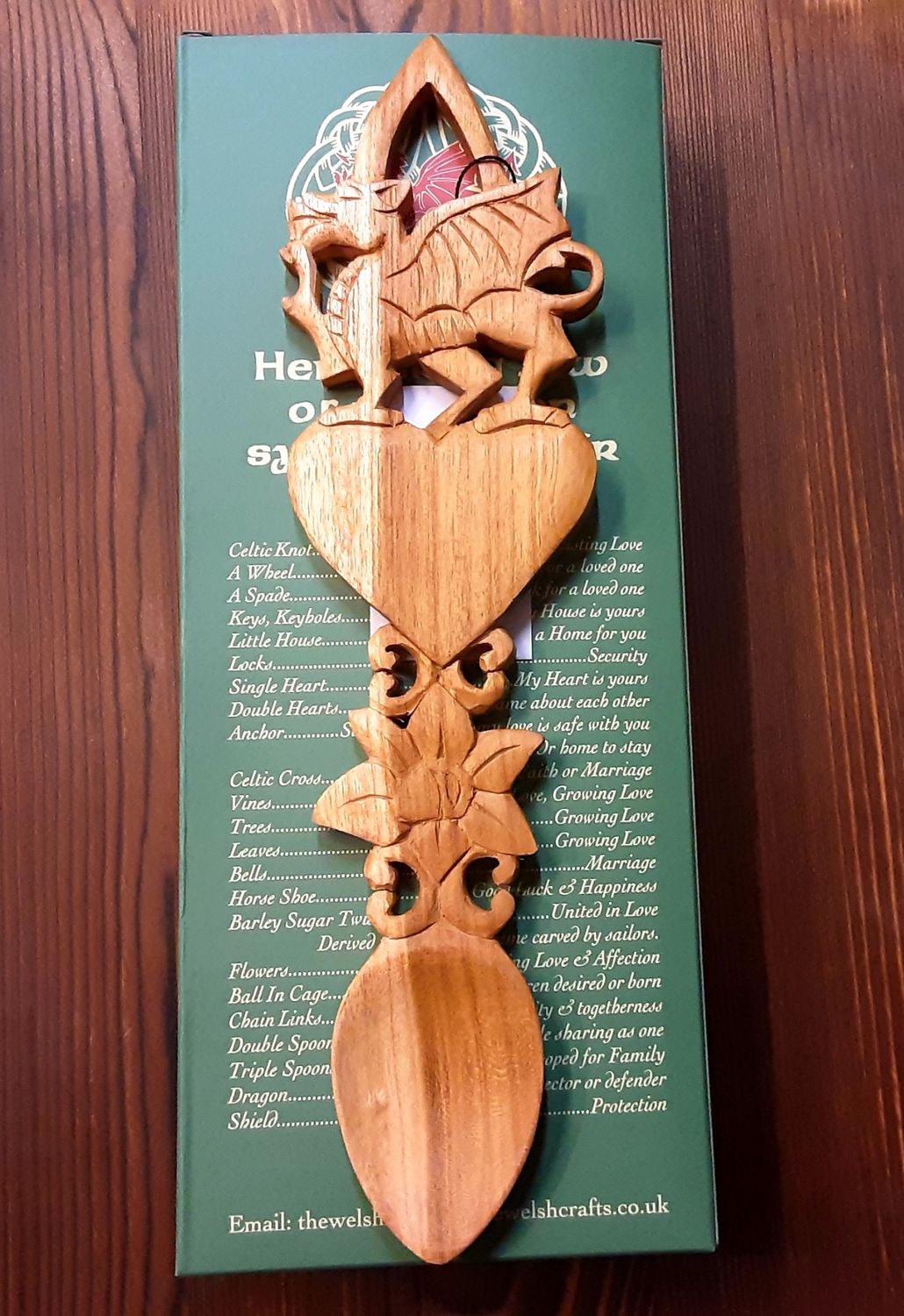 Dragon, heart & daffodil lovespoon Dragon, heart & daffodil lovespoon