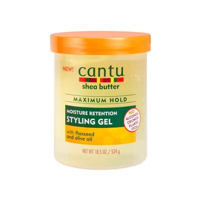 cantu shea butter Moisture Retention Styling Gel Flaxseed and Olive Oil (524g)