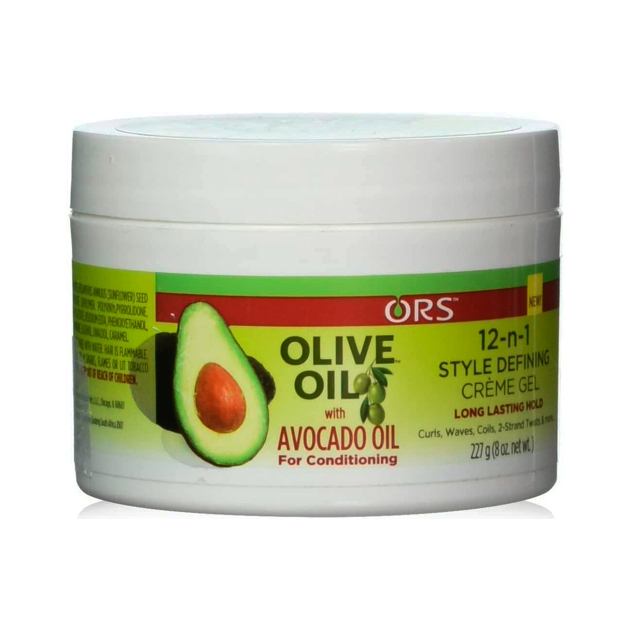 ORS Haircare Olive Oil 12 en 1 Crème Gel Coiffant à l&#39;huile d&#39;Olive &amp; d&#39;Avocats 8oz ( 227g )
