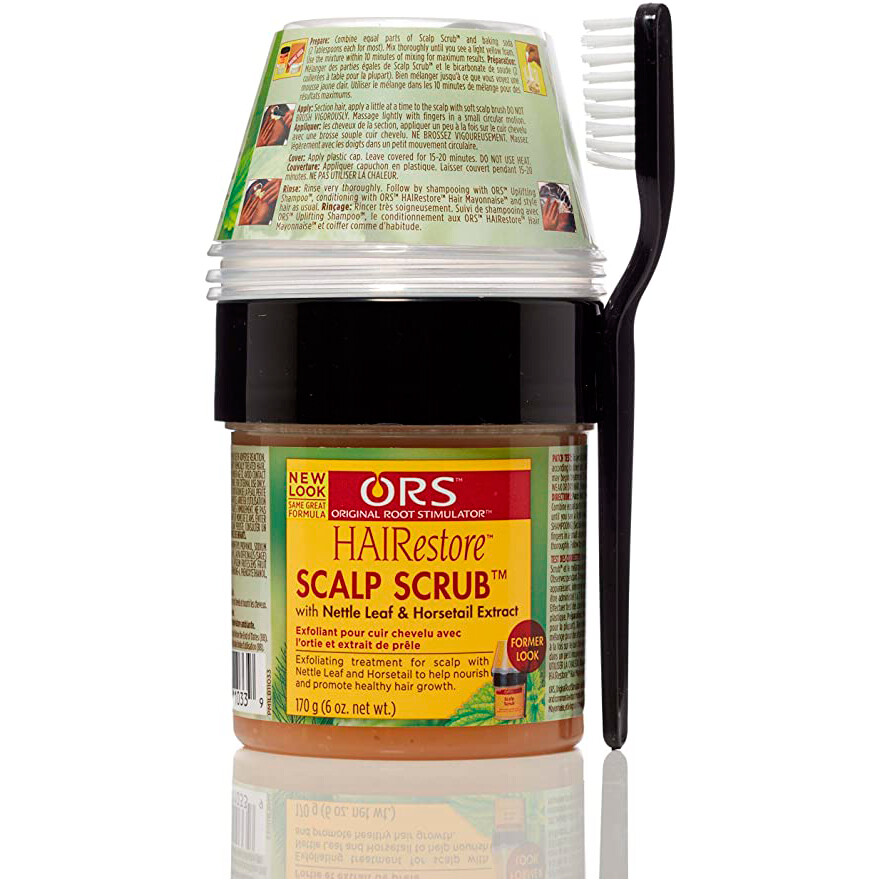 ORS Olive Oil Dry Scalp Scub with brush 6oZ ( 170g )