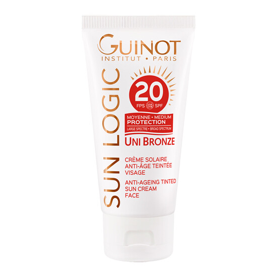 GUINOT Crème Solaire Teintée Anti-Âge Uni Bronze Visage SPF20 ( 50ml )