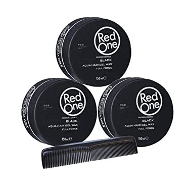 Red One - RedOne BLACK Hair Gel Wax - Cire capillaire forte tenue (3x 150ml)