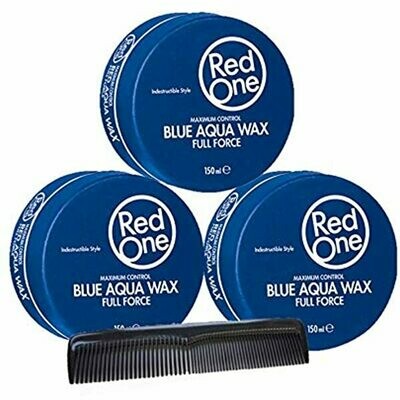 Red One - RedOne Blue Aqua Hair Gel Wax - Cire capillaire forte tenue (3x 150ml)