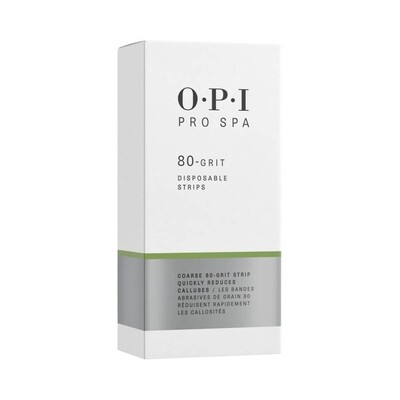 OPI ProSpa | Disposable Grit Strips 80/20 - 20 Bandes jetables pour lime Grain 80