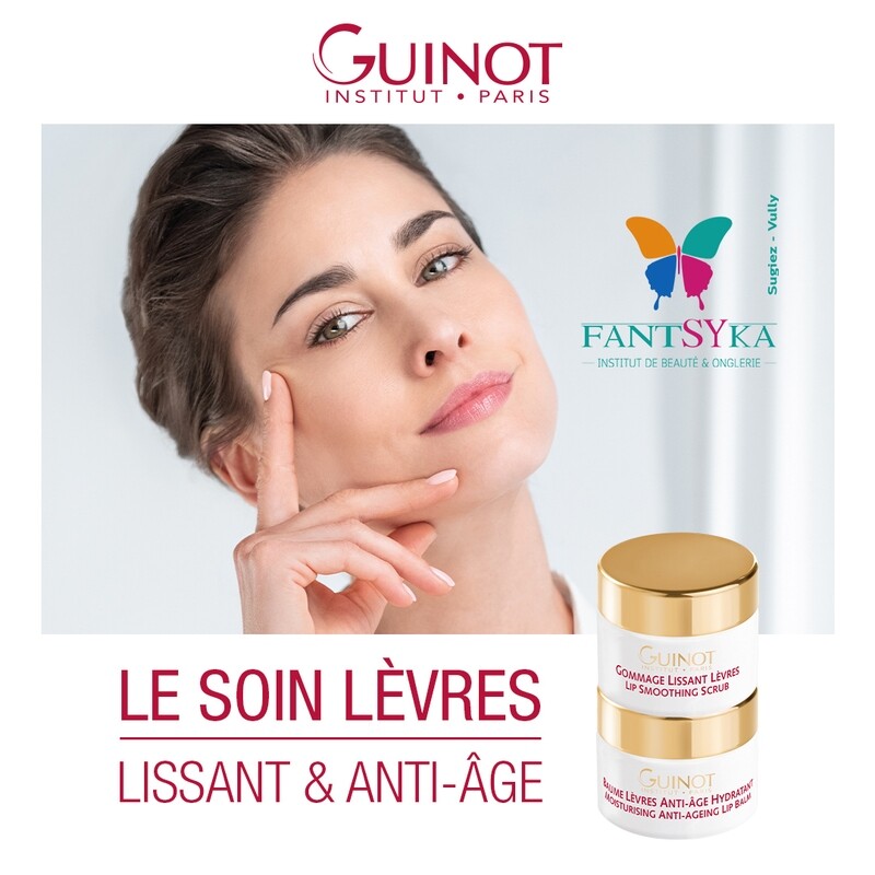 GUINOT LIP PERFECT DUO Soin Lèvres Lissant & anti-âge - Gommage & Baume ( 2x7ml )