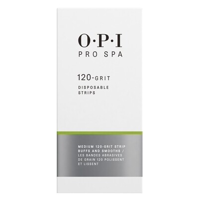 OPI ProSpa | Disposable Grit Strips 120/20 - 20 Bandes jetables pour lime Grain 120 OPI ProSpa | Disposable Grit Strips 120/20 - 20 Bandes jetables pour lime Grain 120