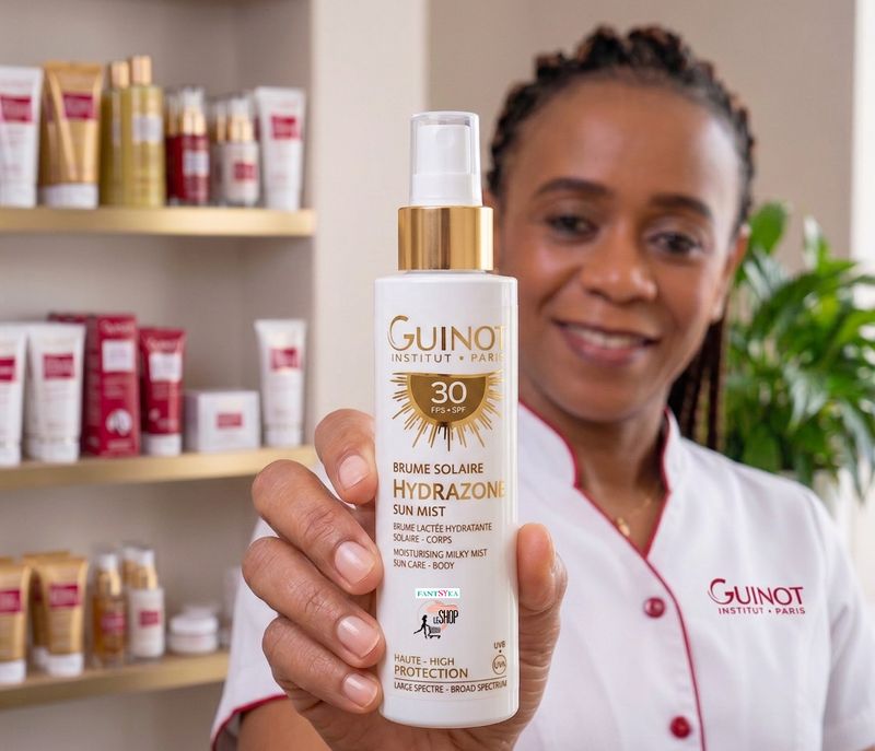 ☀️ GUINOT Brume Solaire Hydrazone - Brume Lactée Hydratante Solaire - Corps FPS 30 ( 150ml )