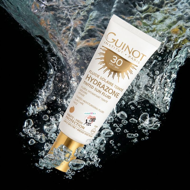 ☀️ GUINOT Fluide Solaire Teinté Hydrazone SPF30 Haute Protection Visage ( 50ml )