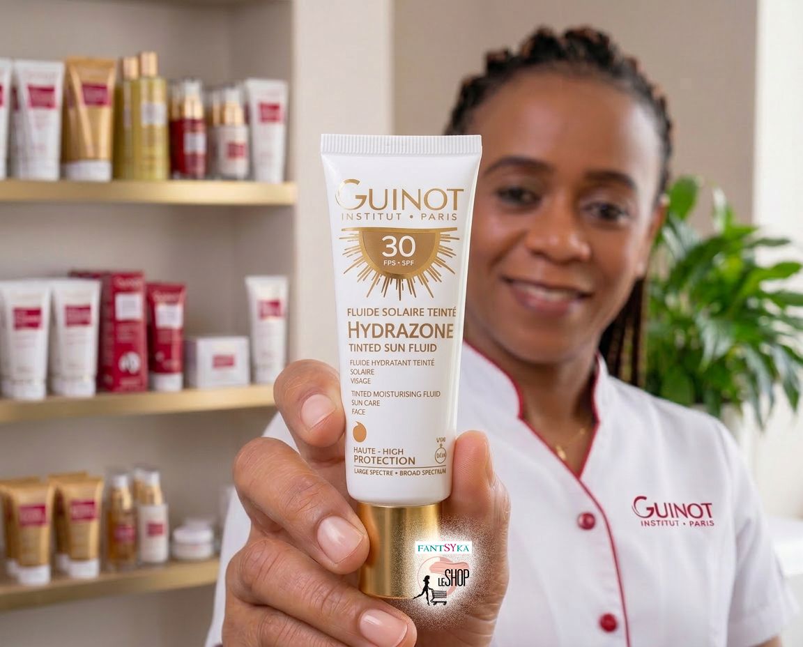 ☀️ GUINOT Fluide Solaire Teinté Hydrazone SPF30 Haute Protection Visage ( 50ml )