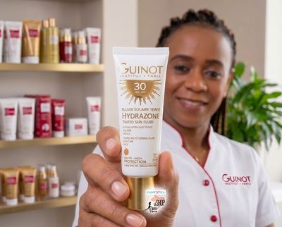 ☀️ GUINOT Fluide Solaire Teinté Hydrazone SPF30 Haute Protection Visage ( 50ml )
