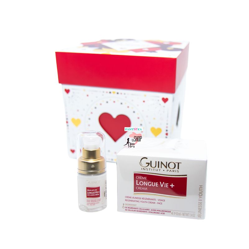 ( 🎁 COFFRET CADEAU ) GUINOT Crème Longue Vie+ (+) Sérum Anti-Âge Longue Vie +