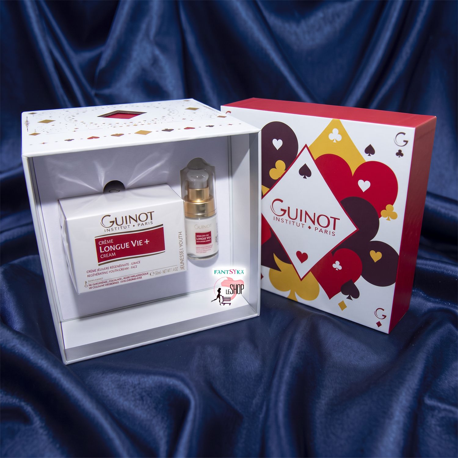 ( 🎁 COFFRET CADEAU ) GUINOT Crème Longue Vie+ (+) Sérum Anti-Âge Longue Vie +