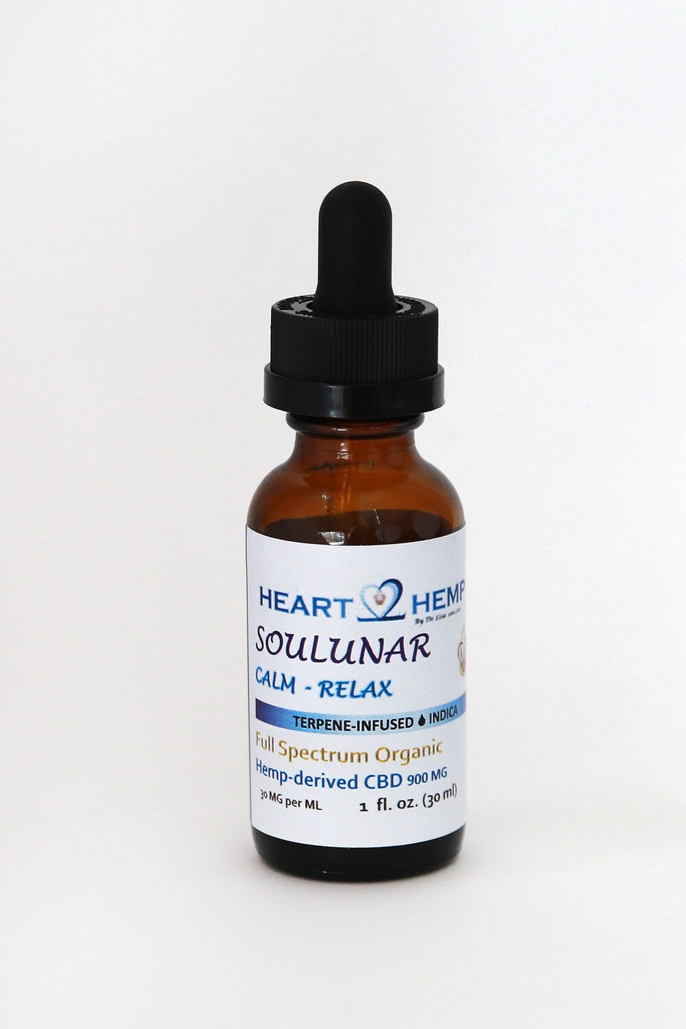 Calm Relax - 900 mg Full Spectrum CBD  in 30 ml  (1 oz) MCT Oil  with INDICA terpenes