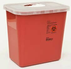 COVIDIEN SHARPS CONTAINER RED 2 GALLON EA