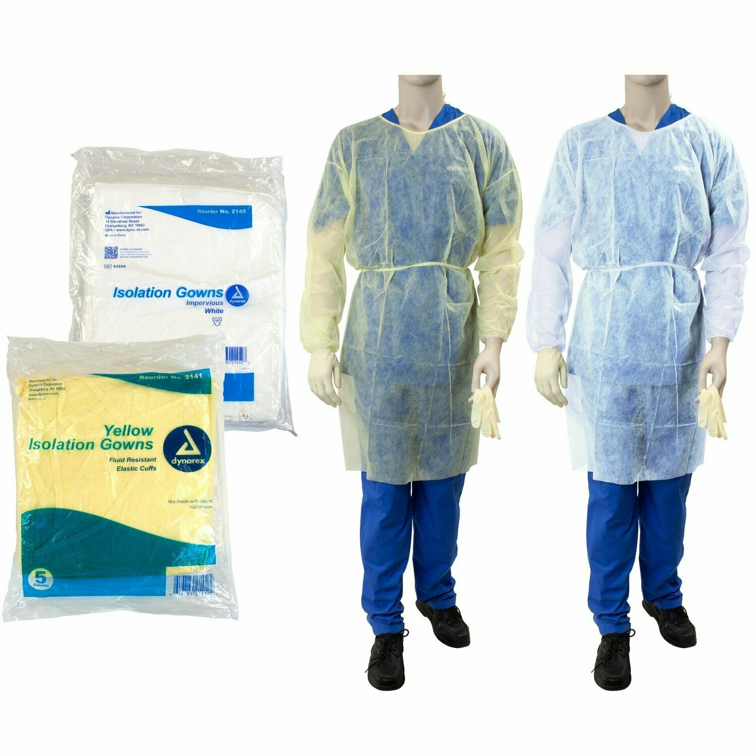 DYNAREX UNIVERSAL FLUID RESISTANT ISOLATION GOWN 50/CS