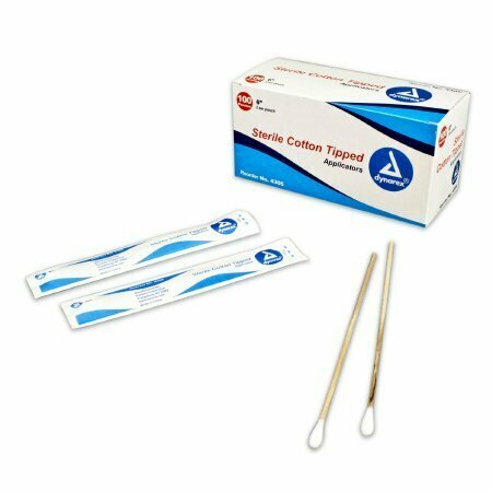 DYNAREX COTTON TIPPED APPLICATOR 6" STERILE 2'S 200/BX CS10BX