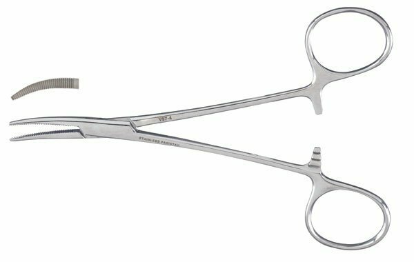 VANTAGE STAINLESS STEEL HEMOSTATIC FORCEP 5" CRVD