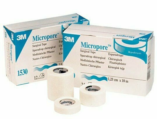 3M MICROPORE WHITE PAPER: 2" BX OF 6 RL