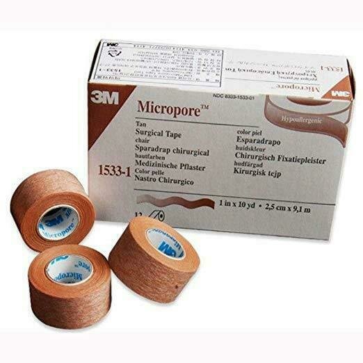 3M MICROPORE TAN PAPER TAPE: 1" RL
