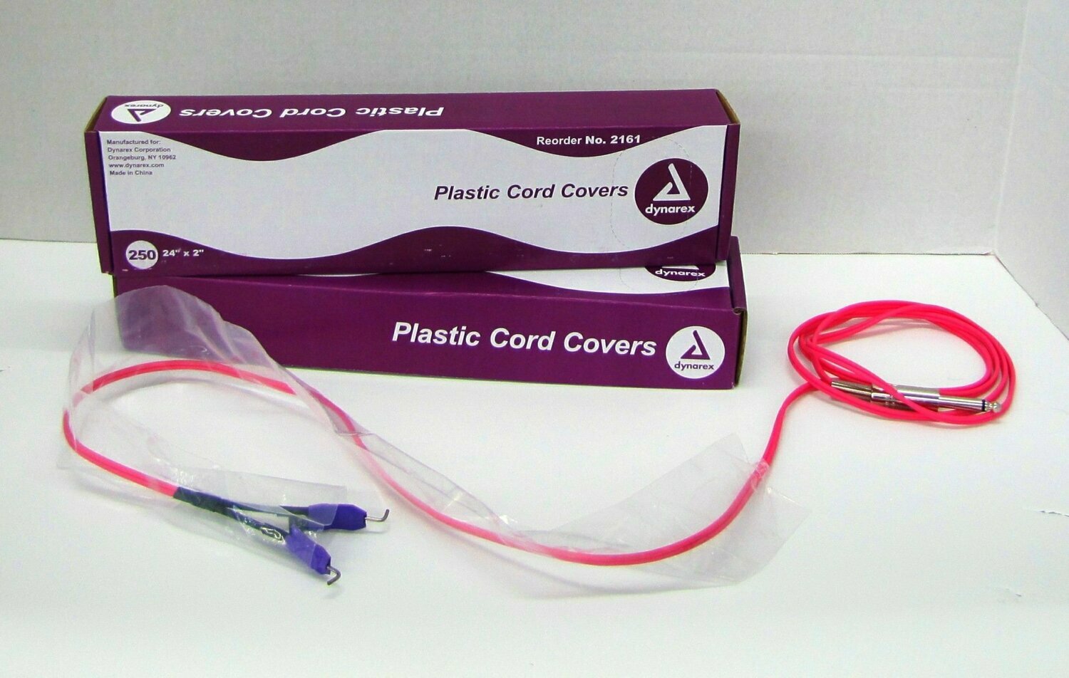 DYNAREX ECONOMY PLASTIC CHORD COVER 2" X 24" 250 PIECES PER BOX