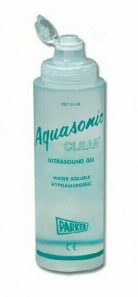 PARKER AQUASONIC CLEAR ULTRASOUND TRANSMISSION GEL 8 OUNCE (USED ALSO AS STENCIL TRANSFER MEDIUM)