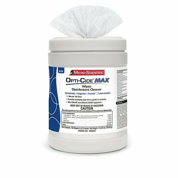 OPTICIDE MAX DISINFECTANT WIPES 160 WIPES/TUB EA