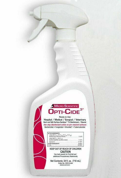 OPTICIDE 3 DISINFECTANT SPRAY 24 OZ SPRAY CS12