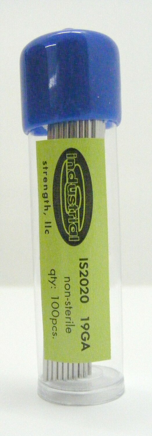 INDUSTRIAL STRENGTH NON STERILE HIGH QUALITY PIERCING NEEDLE: 19 GAUGE 100/PK
