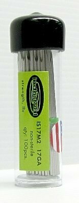 INDUSTRIAL STRENGTH NON STERILE HIGH QUALITY PIERCING NEEDLE: 17 GAUGE 100/PK