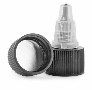 SKS BLACK PLASTIC INDUCTION LINED TWIST CAP