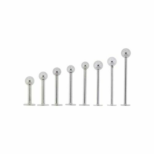 GENERIC LABRET 16G EXTERNALLY THREADED 316L STAINLESS STEEL WITH STAINLESS STEEL BALL