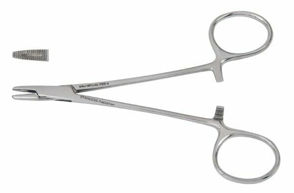 VANTAGE STAINLESS STEEL DERF NEEDLE HOLDER 4.75"
