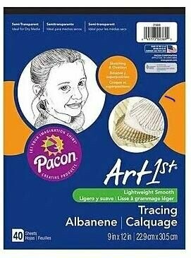 PACON TRACING PAPER 9" X 12" 40 SHEETS PER PAD