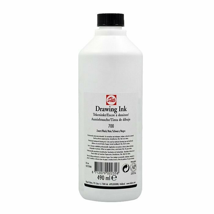 TALENS 700 BLACK DRAWING INK 490 ML