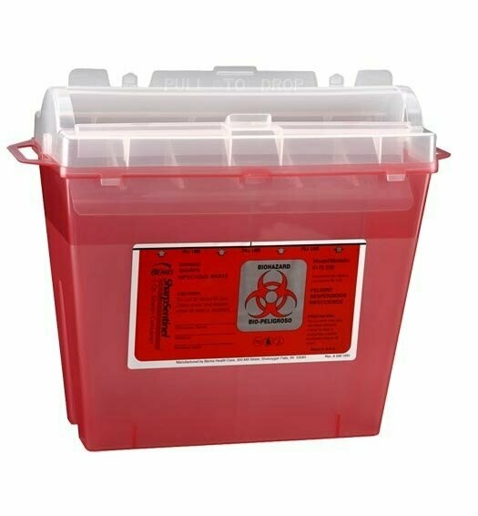 BEMIS SENTINEL 5 QT SHARPS INSERT WITH COVER EA