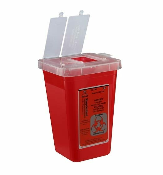 BEMIS SHARPS CONTAINER RED 1 QT EA