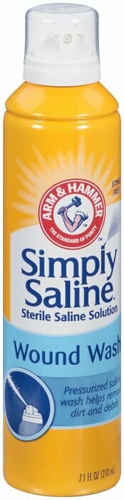ARM & HAMMER SIMPLY SALINE WOUND WASH SALINE AEROSOL 7.4 OZ CS12