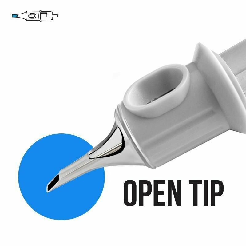 FYT ORIGINAL TATTOO CARTRIDGE 8 LONG TAPER ANGLED TIP ROUND SHADER BX20