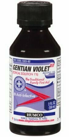 HUMCO GENTIAN VIOLET TOPICAL SOLUTION 1% USP 2 OZ