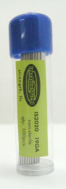 INDUSTRIAL STRENGTH NON STERILE HIGH QUALITY PIERCING NEEDLE: 19 GAUGE 100/PK