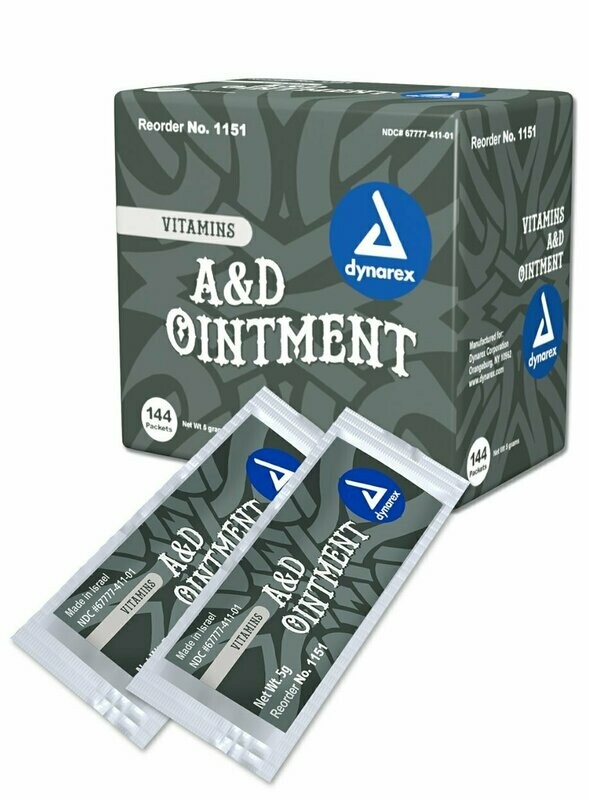 DYNAREX A&D OINTMENT 5 GM PACKET WITHOUT LANOLIN 144/BX