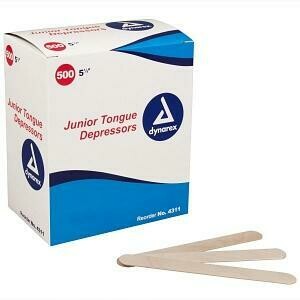 DYNAREX JUNIOR TONGUE DEPRESSOR NONSTERILE 5.5" CS10BX