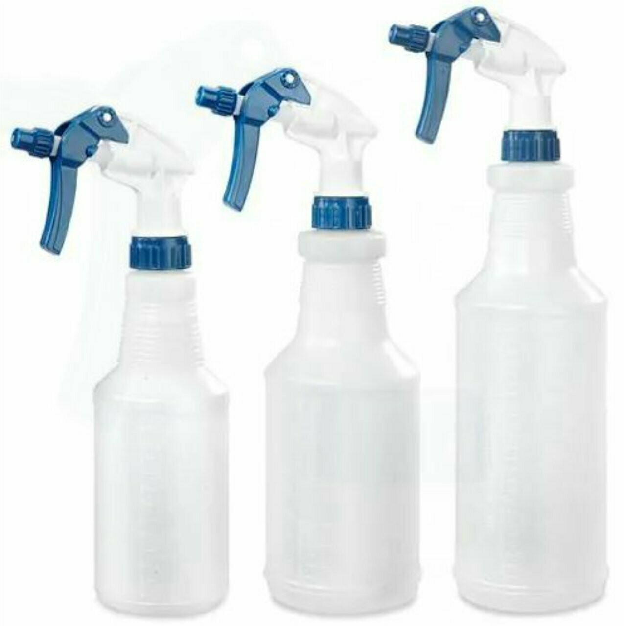 US PLASTICS PLASTIC SPRAY BOTTLE WITH BLUE & WHITE TRIGGER SPRAYER - 24 OZ
