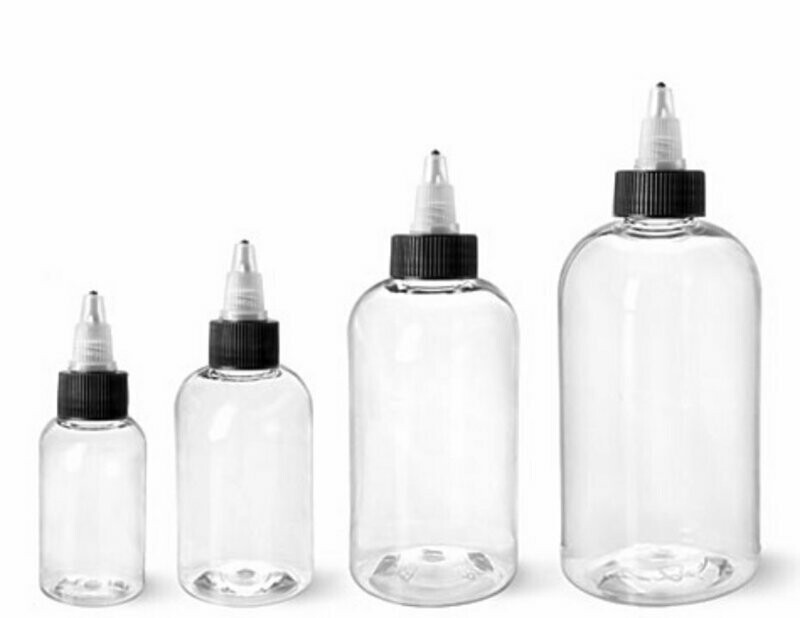 SKS CLEAR EMPTY PLASTIC BOTTLE WITH TWIST CAP