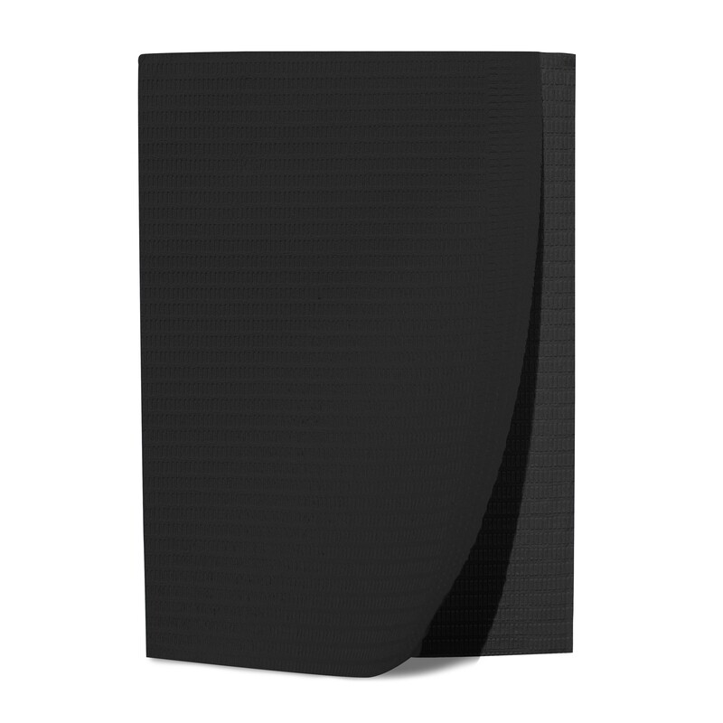 DUKAL  3-PLY PATIENT BIB - 13" X 18" BLACK PK125