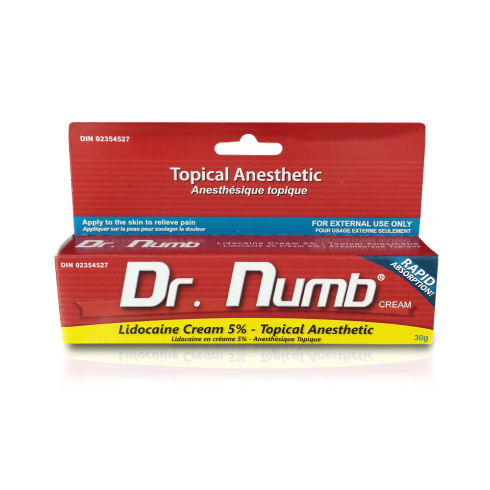 DR NUMB TOPICAL ANESTHETIC TATTOO NUMBING CREAM WITH 5% LIDOCAINE 1 OZ