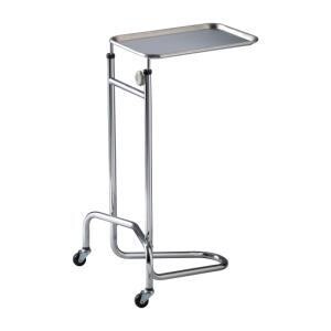 TECHMED STAINLESS STEEL MAYO STAND DOUBLE POST WITH TRAY EACH