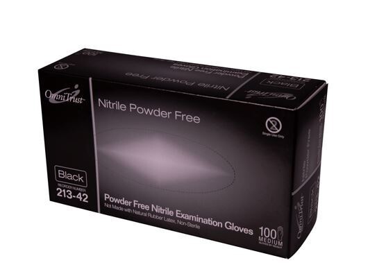OMNITRUST BLACK NITRILE "213 SERIES" GLOVES