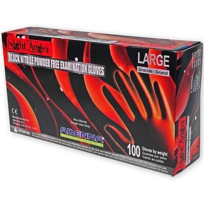 BLACK NITRILE GLOVES